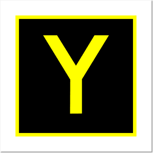 Y - Yankee - FAA taxiway sign, phonetic alphabet Posters and Art